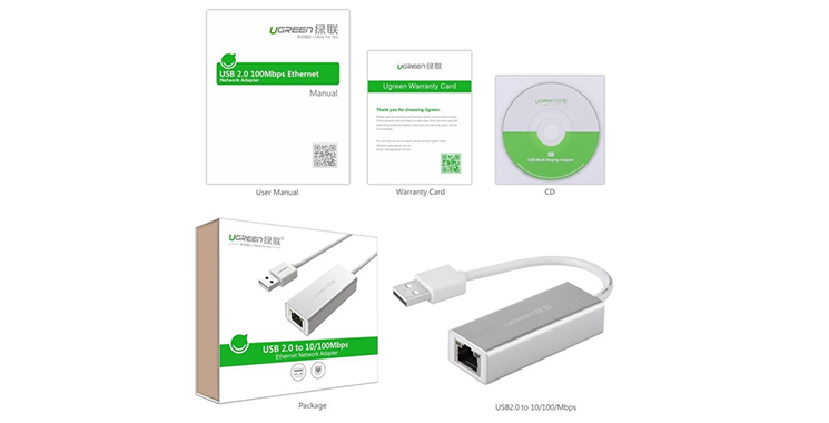 Bộ chuyển đổiUgreen  USB 3.0 sang RJ45 Gigabit - 20257